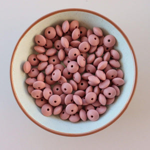 12MM Rose Dawn Lentil Bead | silicone beads