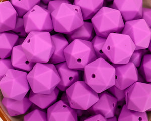 14MM Medium Purple Icosahedron - Bella's Bead Supply