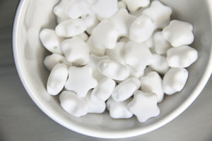 White Lucky Star Bead | silicone beads