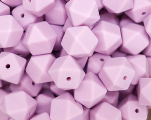 Lilac Purple Hexagon Beads | silicone beads