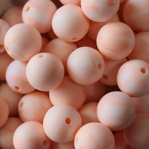 Orange Marble | silicone beads
