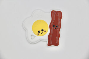 Egg & Bacon Teether | silicone beads