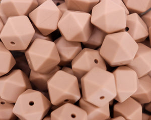Caramel Hexagon Beads | silicone beads