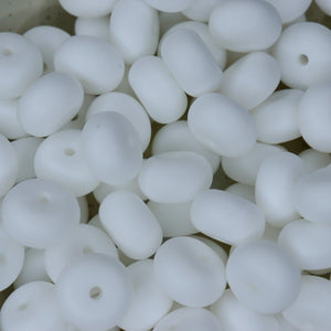 White Abacus Beads | silicone beads