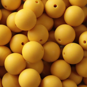 Mustard | silicone beads