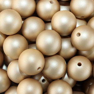 Metallic Gold Silicone Beads
