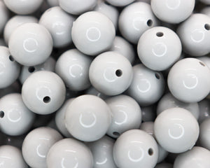 15mm White Silicone Beads, White Round Silicone Beads, Beads