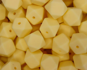 Butter Yellow Hexagon Beads | silicone beads