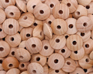 12MM Lentil Wooden Beads | silicone beads