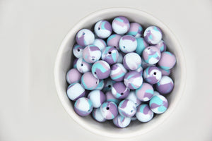 Purple Swirl | silicone beads
