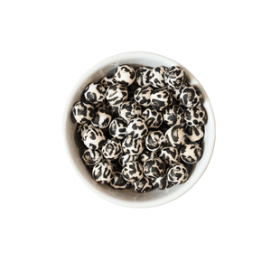 Faux Leopard Printed Beads | silicone beads