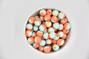 Orange Swirl | silicone beads