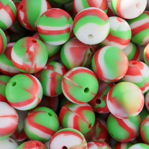 Noche Buena Printed Beads | silicone beads