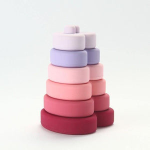 Heart Silicone Stacking Tower | silicone beads