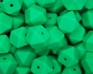 Kelly Green Hexagon Beads