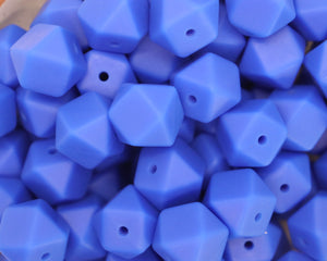 Royal Blue Hexagon Beads | silicone beads