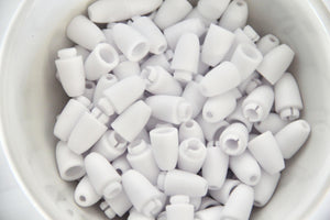 White Breakaway Clasp | silicone beads